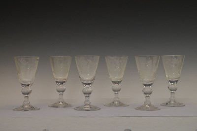 Lot 482 - Six Caithness limited edition Christmas themed glass goblets