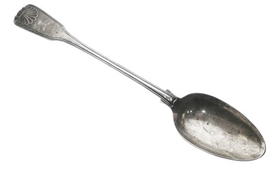 Lot 78 - Georgian silver Queen's pattern serving/basting spoon