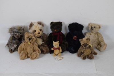 Lot 407 - Collection of Charlie Bears and Steiff Winnie the Pooh