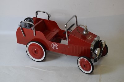 Lot 409 - 'Baghera' tinplate pedal car modelled as a 1938 Fire Engine