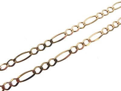 Lot 67 - 9ct gold figaro-link necklace