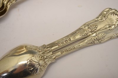 Lot 80 - Set of six George IV silver Queen's pattern teaspoons and photo frames