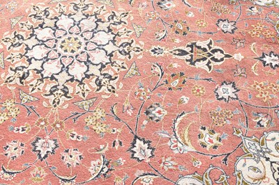 Lot 469 - Persian wool rug, pink ground