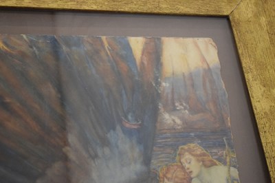 Lot 381 - Pre-Raphaelite watercolour after Herbert James Draper - The Lament for Icarus