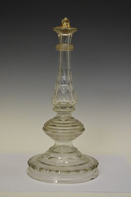 Lot 639 - Cut glass lamp