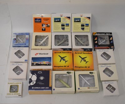 Lot 253 - Seventeen boxed 1:400 scale TriStar and other branded model planes