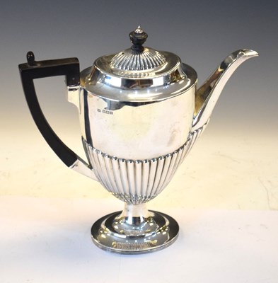 Lot 148 - George V silver coffee pot, sponsors mark of Mappin & Webb, Sheffield 1915