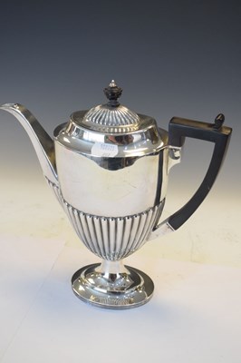 Lot 148 - George V silver coffee pot, sponsors mark of Mappin & Webb, Sheffield 1915