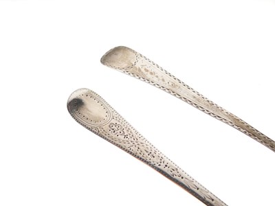 Lot 79 - Georgian silver christening spoon and fork, together with a pair of sugar tongs