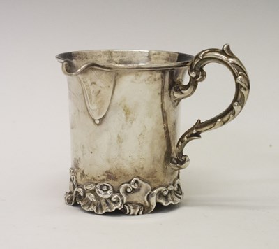 Lot 81 - Early Victorian silver jug with cast leaf foot
