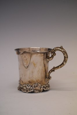 Lot 81 - Early Victorian silver jug with cast leaf foot