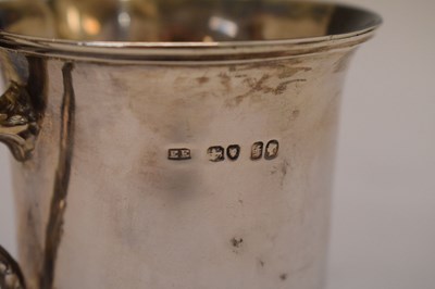 Lot 81 - Early Victorian silver jug with cast leaf foot