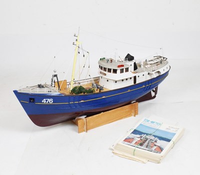 Lot 212 - Model ship - Nordkap 476, plus ship building magazines