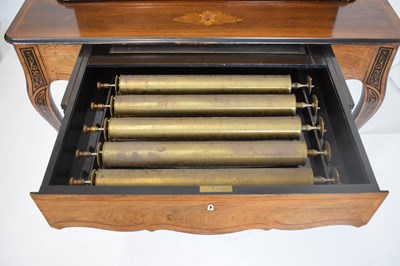 Lot 185 - Fine Nicole Freres six-cylinder interchangeable musical box on stand, playing 36 airs