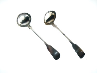 Lot 83 - Pair of Victorian Glasgow silver toddy ladles