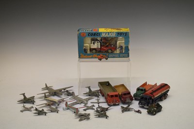 Lot 260 - Corgi Major Toys - Boxed 1142 'Holmes Wrecker' and loose Dinky Toys