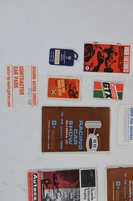 Lot 141 - Quantity of programmes and tickets relating to motor racing