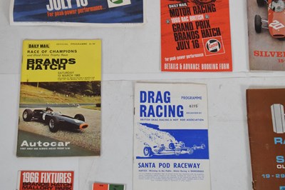 Lot 141 - Quantity of programmes and tickets relating to motor racing