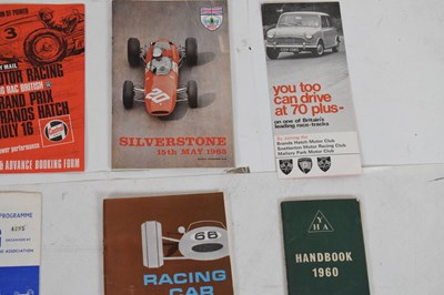 Lot 141 - Quantity of programmes and tickets relating to motor racing
