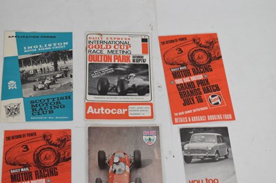 Lot 141 - Quantity of programmes and tickets relating to motor racing
