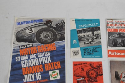 Lot 141 - Quantity of programmes and tickets relating to motor racing