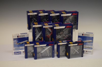 Lot 251 - Quantity of boxed Schuco and Schabak 1:600 and 1:250 scale model planes