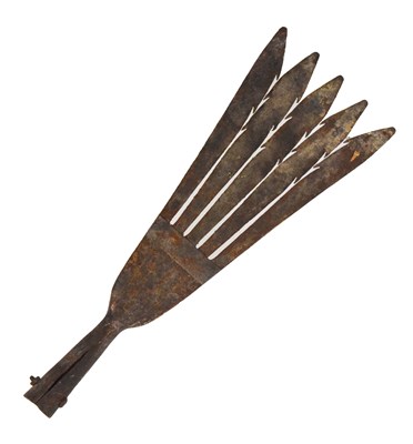 Lot 218 - Cast iron eel fork