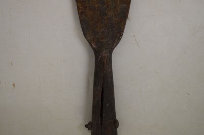 Lot 218 - Cast iron eel fork