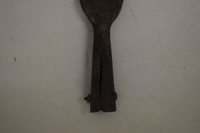 Lot 218 - Cast iron eel fork