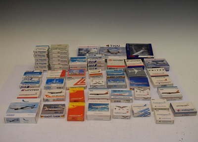 Lot 267 - Quantity of approximately fifty-five 1:600 scale boxed Schabak model planes