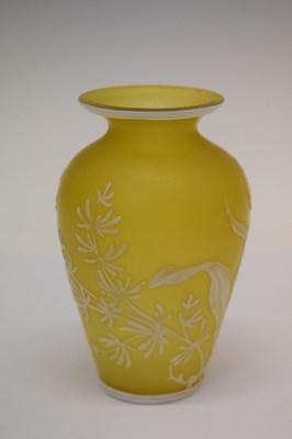 Lot 338 - Webb of Stourbridge cameo glass vase with floral decoration