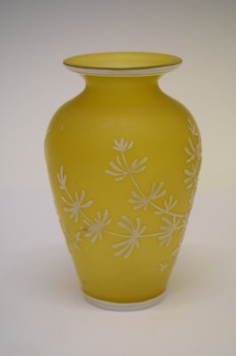 Lot 338 - Webb of Stourbridge cameo glass vase with floral decoration