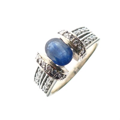 Lot 4 - Sapphire and diamond dress ring