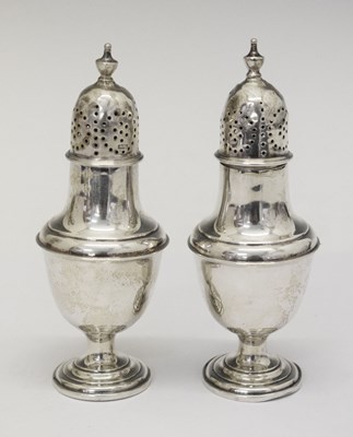 Lot 90 - Pair of Victorian silver pepperettes