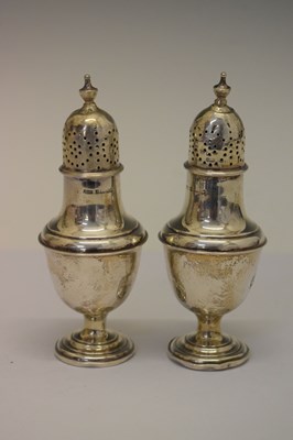 Lot 90 - Pair of Victorian silver pepperettes