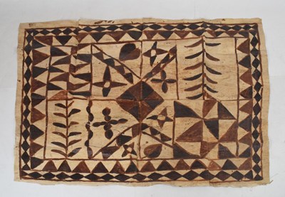 Lot 194 - Ethnographica - African bark cloth panel