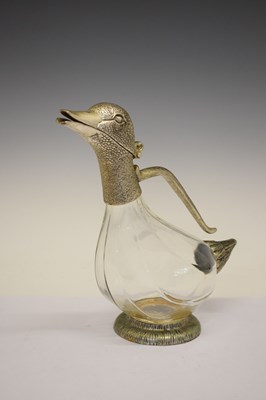 Lot 285 - Reproduction 'Duck' claret jug