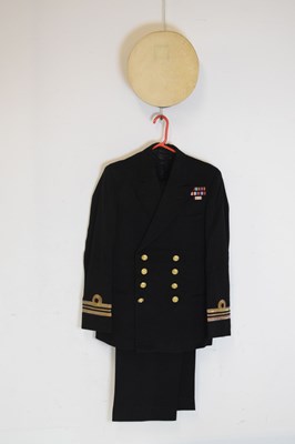 Lot 100 - Naval interest: Royal Navy Lieutenant Commander uniform with cap