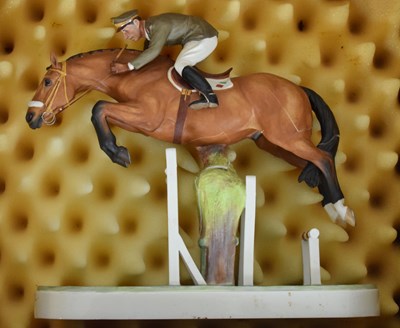 Lot 341 - Limited edition Royal Worcester Equestrian Statuette of Merano and Cap. Raimondo d'Inzeo