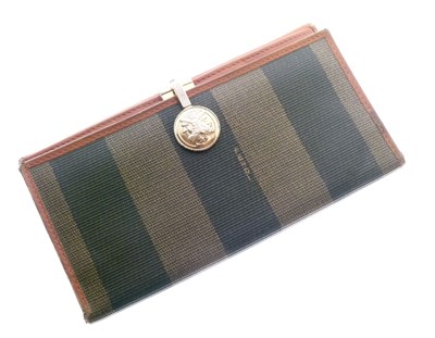 Lot 203 - Fendi - Leather and canvas wallet