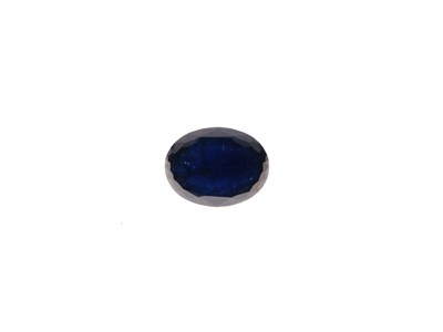 Lot 61 - Unmounted faceted blue stone, tests as sapphire