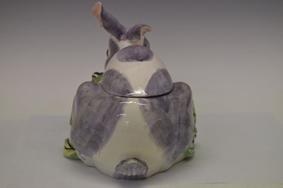 Lot 462 - Italian Chelsea style rabbit tureen and Carlton Ware bowls and servers