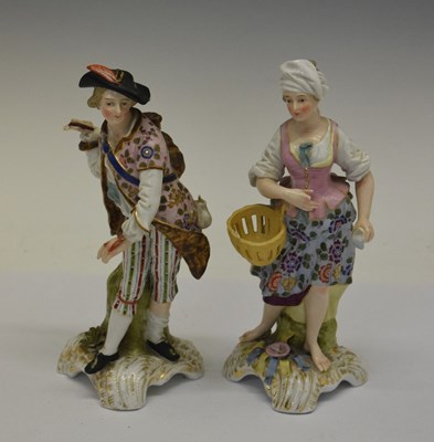 Lot 330 - Pair of early 20th Century Dresden porcelain figures