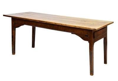 Lot 595 - George III oak refectory table