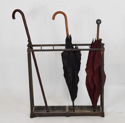 Lot 491 - Six division metal umbrella/stick stand