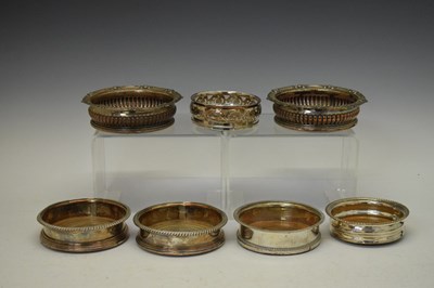 Lot 452 - Quantity of silver-plated wine coasters