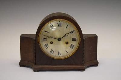 Lot 433 - Smiths electric mantel clock and three mid 20th Century mantel clocks