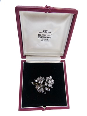 Lot 24 - Late Victorian diamond floral spray brooch