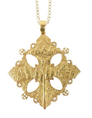Lot 21 - Cross pendant, inscribed to the reverse 'Miniature of the Cross...'