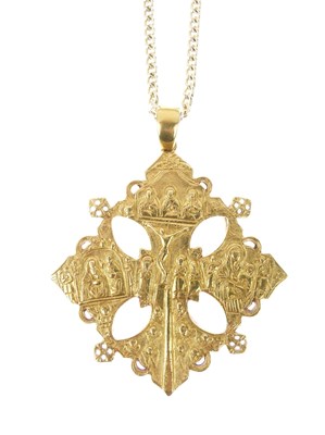 Lot 21 - Cross pendant, inscribed to the reverse 'Miniature of the Cross...'